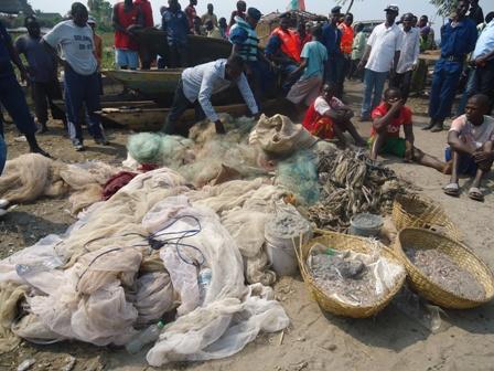 collection des filets saisis