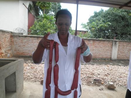 les saucisses déjà transformées à partir du mukeke frais