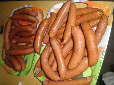 saucisses prêtes pour consommer