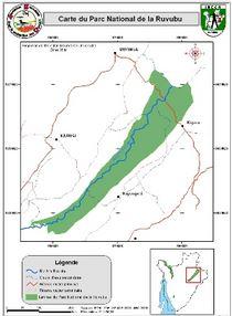 Carte du Parc National de la Ruvubu