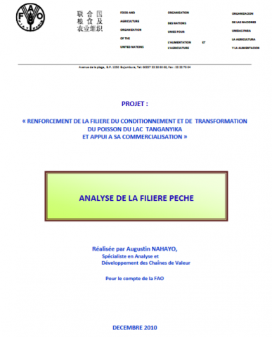 Page garde du document Analyse de la filière pêche