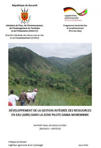 Développement de la gestion intégrée des ressources en eau (GIRE) dans la zone pilote Dama-Murembwe