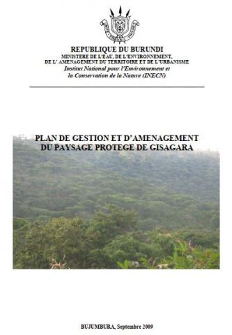 Plan de gestion et d’aménagement du Paysage Protégé de Gisagara