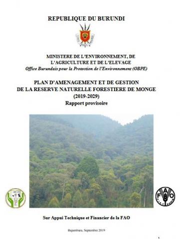 Plan d’Aménagement et de Gestion de la Réserve Naturelle de Monge (2019-2029)