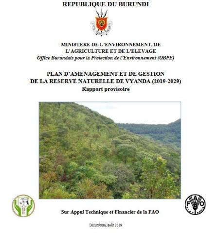 Plan d’Aménagement et de Gestion de la Reserve Naturelle de Vyanda (2019-2029)