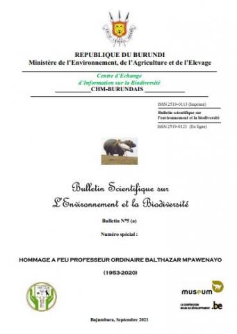 Bulletin Scientifique sur l’Environnement et la Biodiversité Numéro 5a