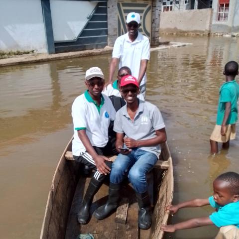 Photo d'illustration des dégâts causés par les inondations. La photo a été prise lors du Naturewalk en commune urbaine de Muha (Kibenga rural)